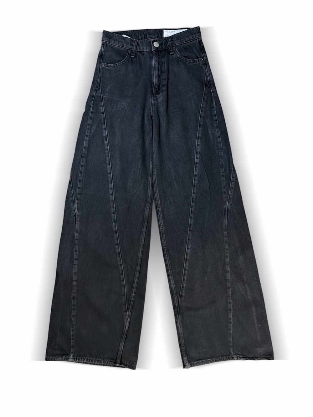 rag & bone Black Denim Jeans - high rise size 24 - Picture 2 of 7